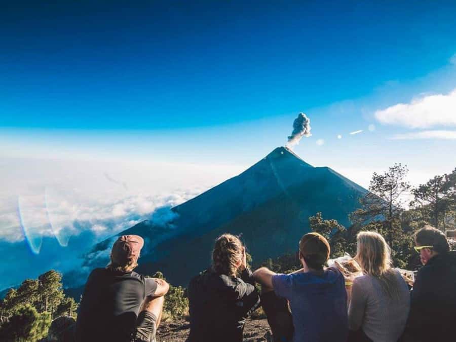 2-day tour from Antigua 1 night in Acatenango Volcano - Pine forest, fields, and the long climb to camp