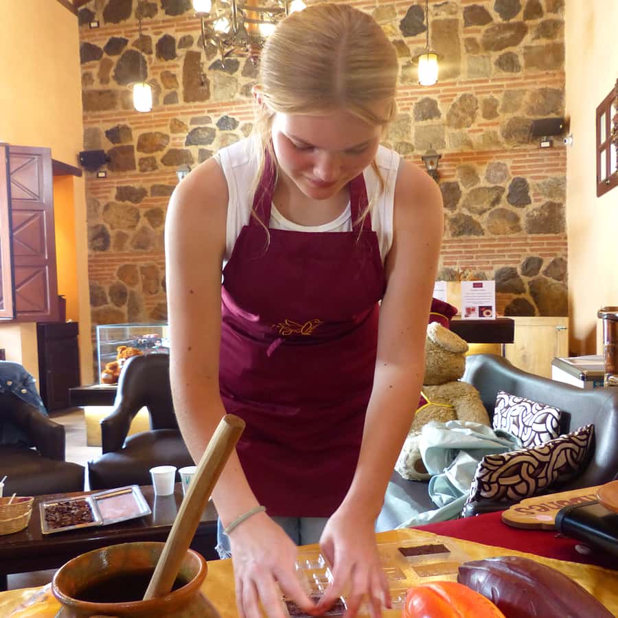Chocolate workshop; gastronomic experience of cocoa. - From Maya cacao to your own chocolate bar