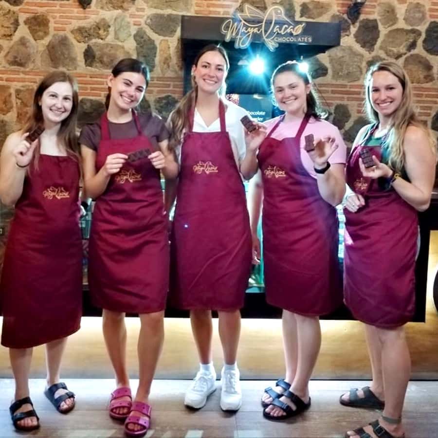 Chocolate workshop; gastronomic experience of cocoa. - Roasting, shelling, and grinding the beans
