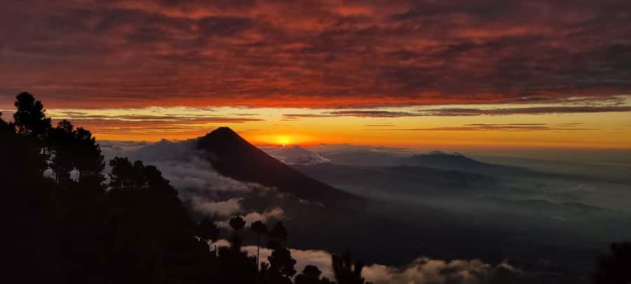 From Antigua: Adventure, 2-Day Hiking to Acatenango Volcano - Sunrise above the clouds