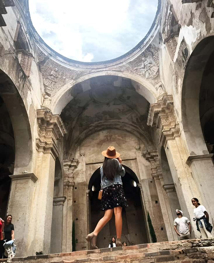 From Guatemala City, Tour to Antigua Guatemala - La Merced and its detailed Barro façade