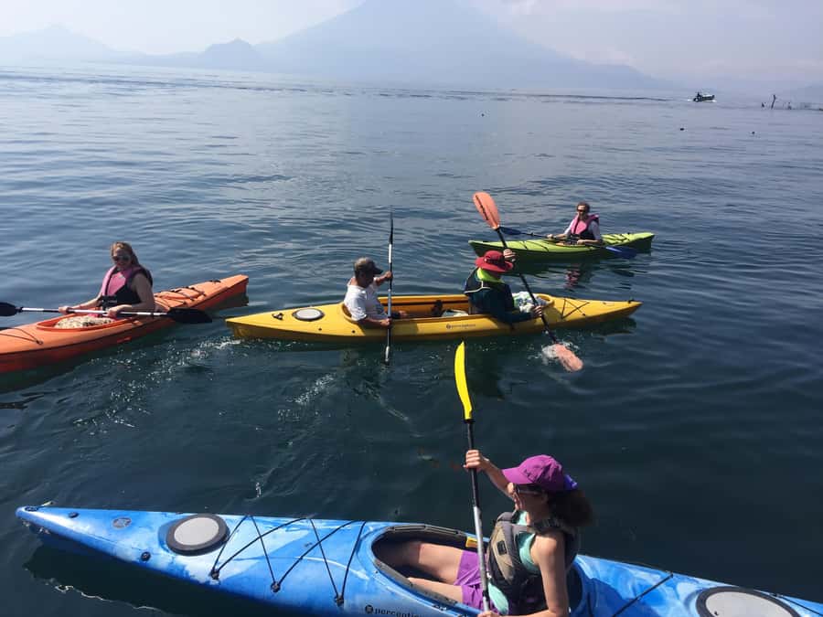 Kayak Hike Adventure. Visit Tzununa, Jaibalito, Santa Cruz - Changing from Kayak Clothes to Hiking Clothes