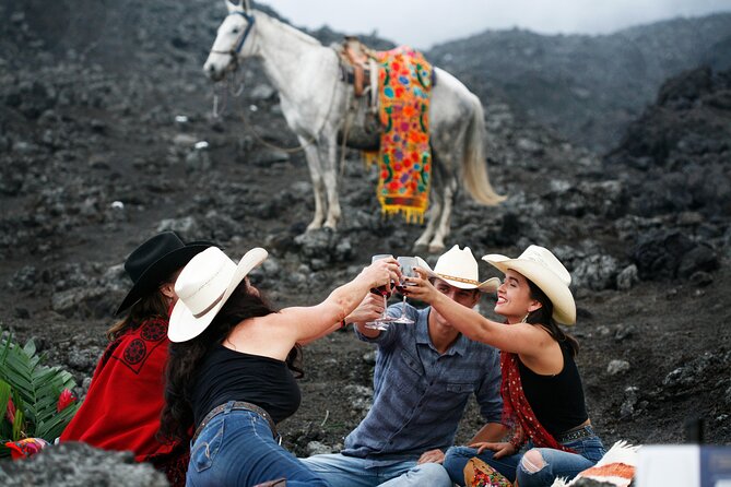 Pacaya Volcano Luxury Sunset Horseback Riding Tour/ Dinner Cooked by-Lava Chef - Views toward three volcanoes