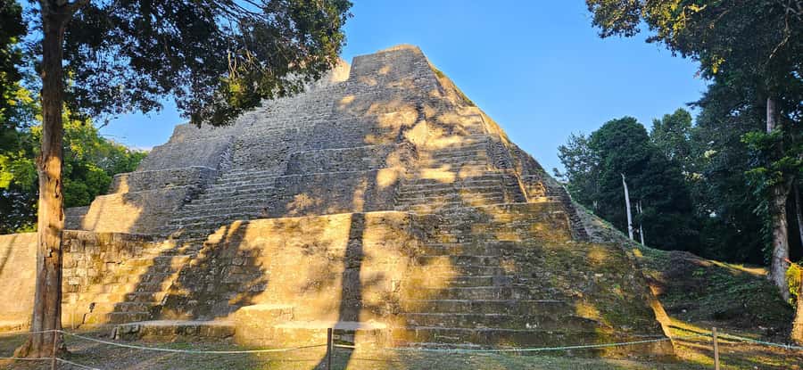 Yaxha at sunset with transportation, guide plus entrance - Why Yaxha works so well at sunset
